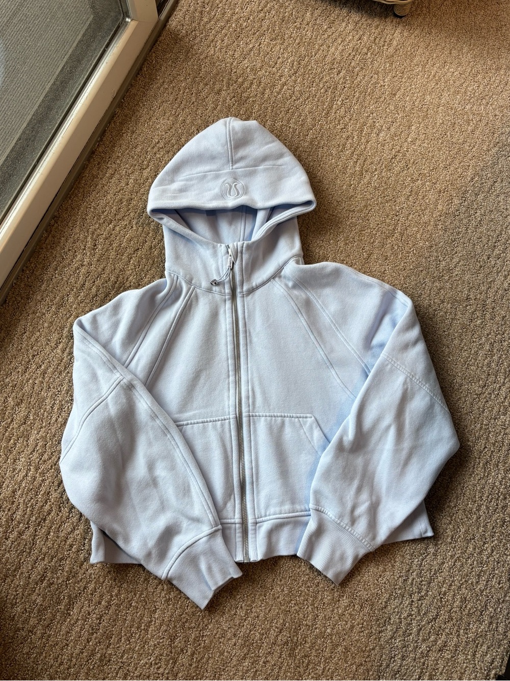 Women’s Lululemon Scuba Full Zip Hoodie Light Blue Athleisure Oversized Active